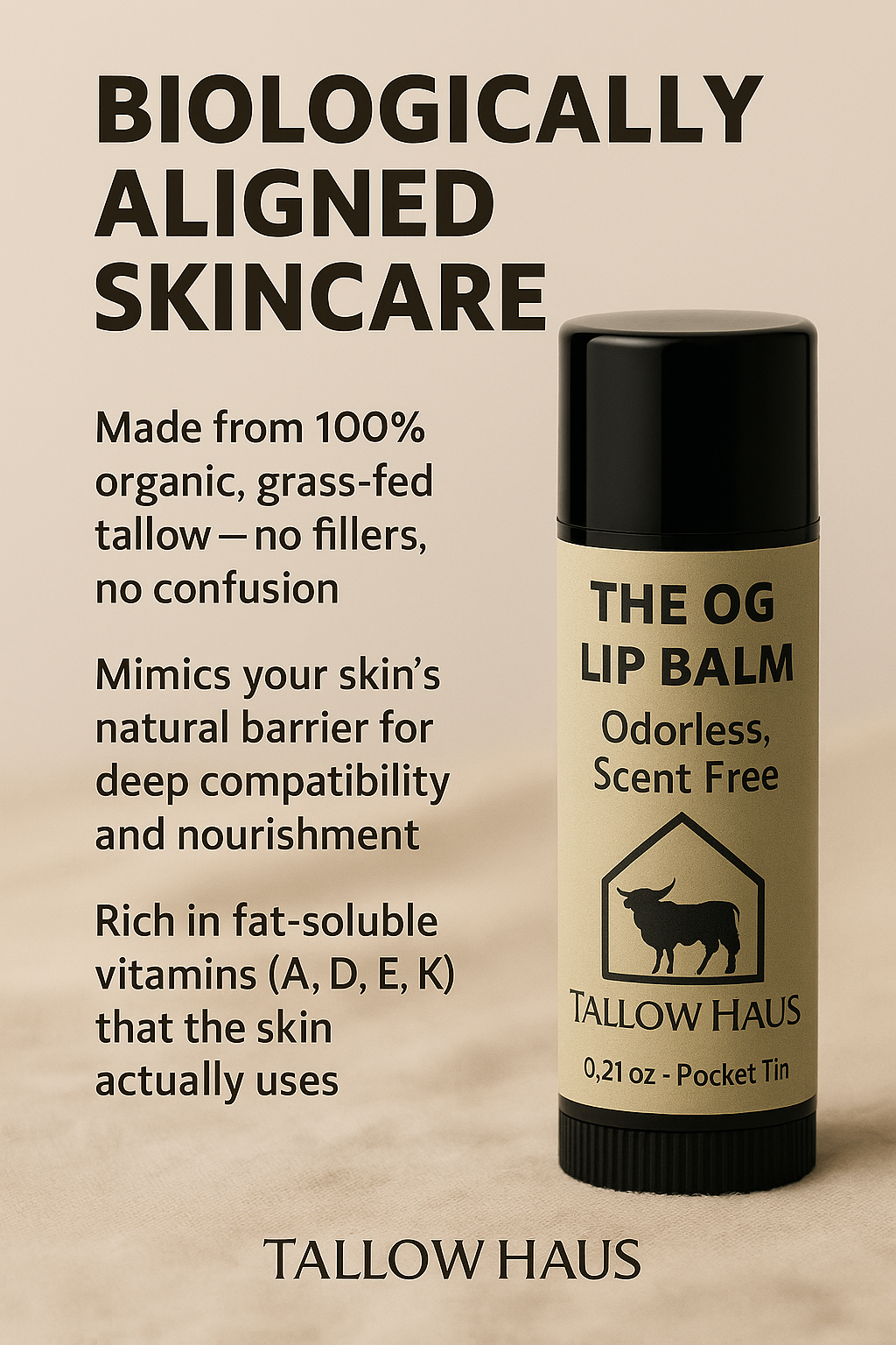 LEMON– Tallow Lip Balm