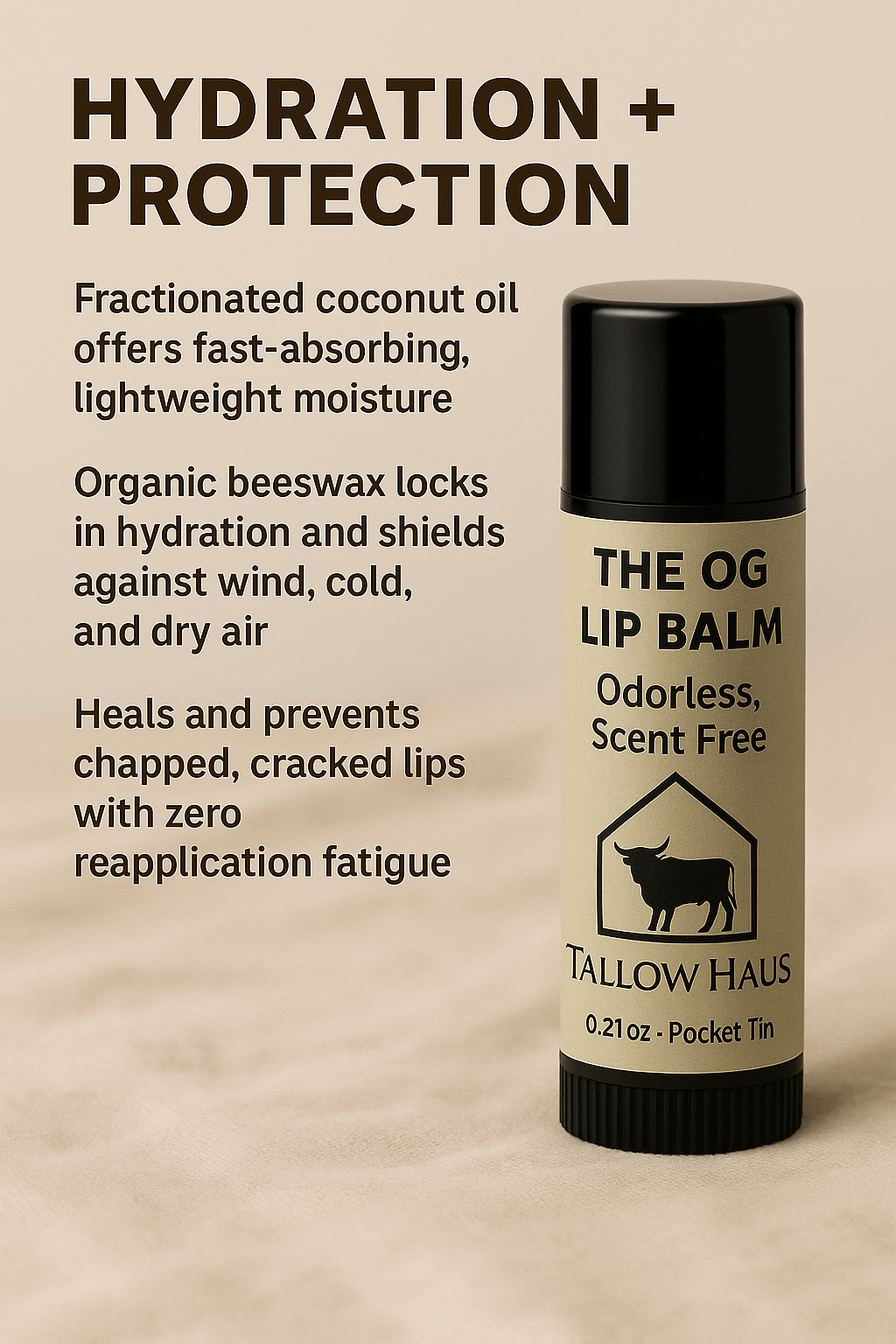 LEMON– Tallow Lip Balm