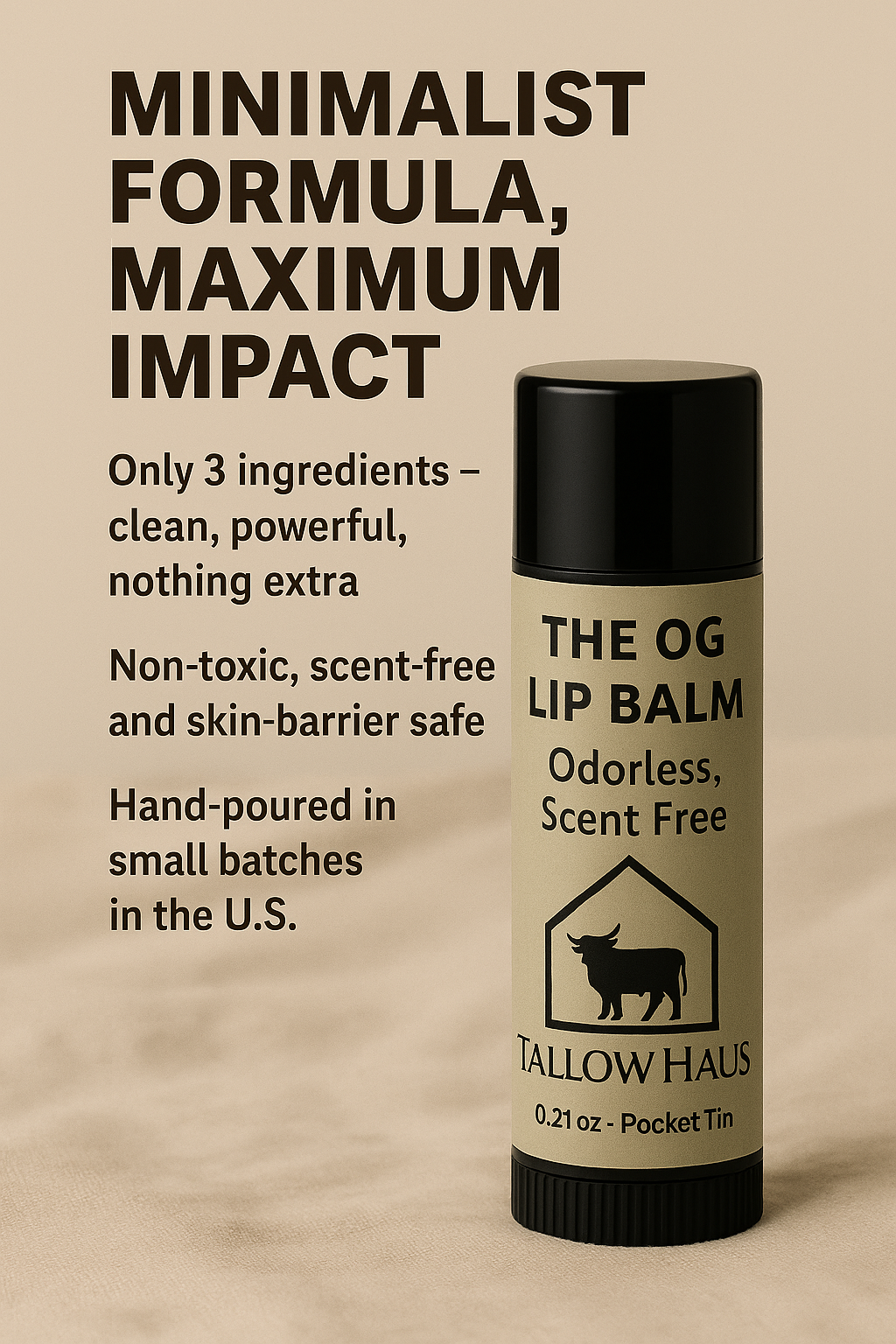 LEMON– Tallow Lip Balm